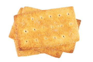Crackers sprinkled with sugar isolated transparent