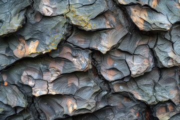 Fototapeta na wymiar Rugged Textured Rock Formation - Geology and Natural Mineral Patterns