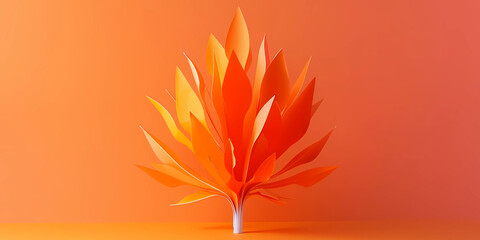orange origami fire background