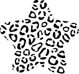 Animal Print Leopard Rosettes Star Shape