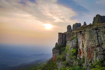 sunset over the mountain