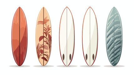 Surf boards isolated on white