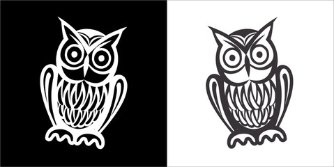 Illustration vector graphics of owl icon