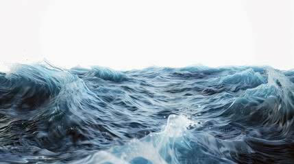 Dynamic blue ocean waves with natural marine power and tranquil water texture