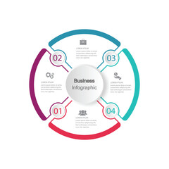 Four Stage Process Cycle Business Infographic