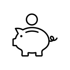 Piggy bank icon vector. piggy money icon