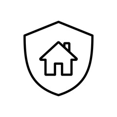 home insurance icon vector. home protection icon