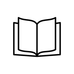 Book icon vector. open book icon vector. ebook icon