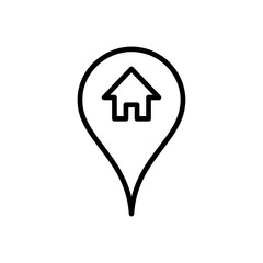 address icon vector. home location icon vector