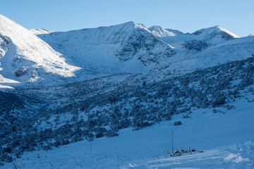 Obraz premium Landscape of Rila mountain near Musala peak, Bulgaria