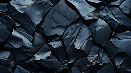 Dark Geometric Textures with Deep Blue Hues
This close-up captures the essence of dark, jagged geometric shapes, creating a textured surface with deep blue and black tones perfect for ab