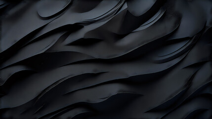 Fototapeta premium Abstract Black Waves Texture BackgroundAn elegant high-resolution image featuring abstract black waves, creating a textured background ideal for sophisticated designs and modern 