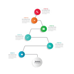 Business Infographic with six Strategic Steps