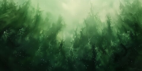 Abstract Green Watercolor Smoke and Fog Textures
