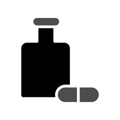 Fototapeta premium Capsule jar icon PNG