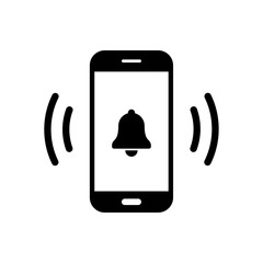 Smartphone with notification bell icon