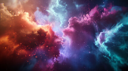 Abstract vibrant fluid art with dynamic colors and waves texture