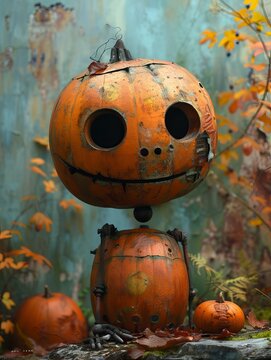 A pumpkin character - generative ai