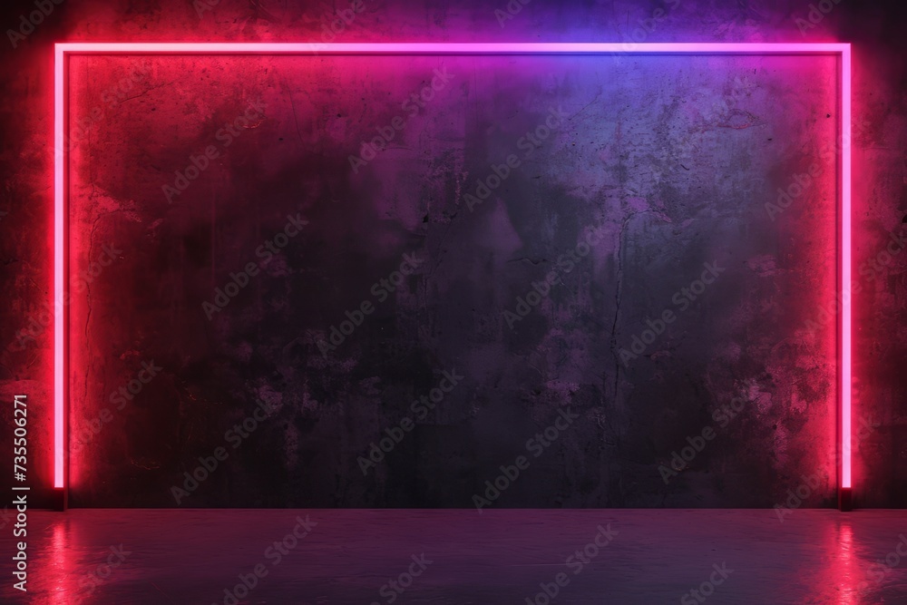 Poster colorful background neon with copy space. simple and minimalist.