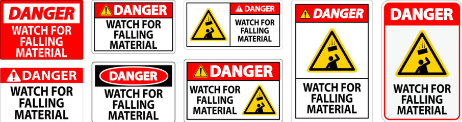 Danger Sign, Watch For Falling Material
