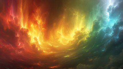 Colorful Electric Streaks Sketched Creatively