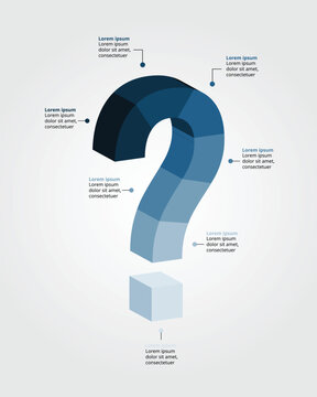 question mark 7 step template for infographic for presentation for 7 element