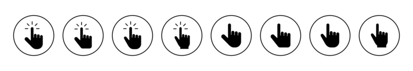 Hand cursor icon set vector. cursor sign and symbol. hand cursor icon clik