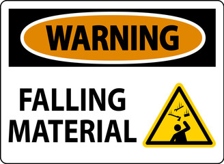 Warning Sign Falling Material