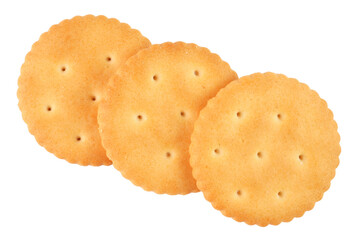 Round crackers isolated transparent