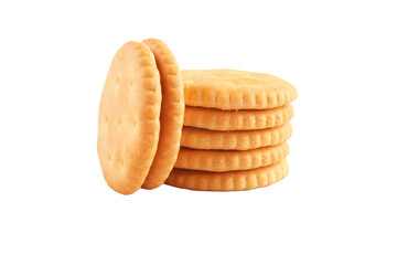 Round crackers isolated transparent