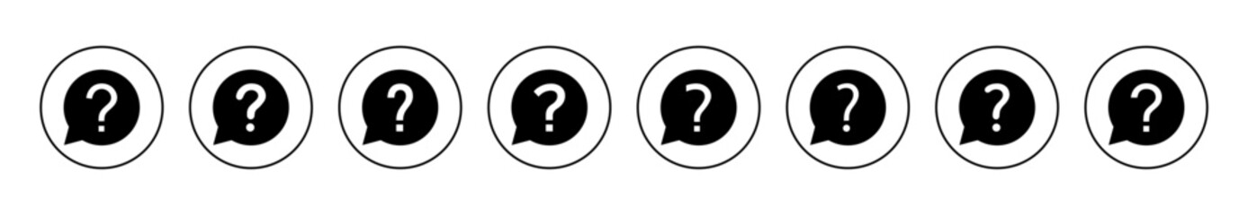 Question icon set vector. question mark sign and symbol
