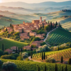 Naklejka premium Tuscan Countryside Charm