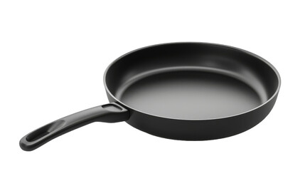 Frying Pan With Handle on White Background