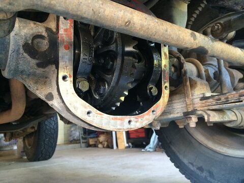 Working on Rear Differential on a Four Wheel Drive Vehicle