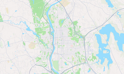 Manchester New Hampshire Map, Detailed Map of Manchester New Hampshire - obrazy, fototapety, plakaty