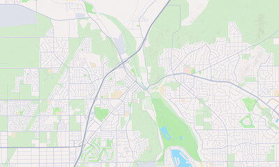 Fototapeta premium Victorville California Map, Detailed Map of Victorville California