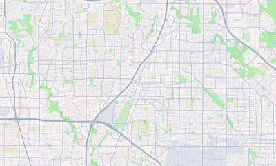 Fototapeta na wymiar Richardson Texas Map, Detailed Map of Richardson Texas