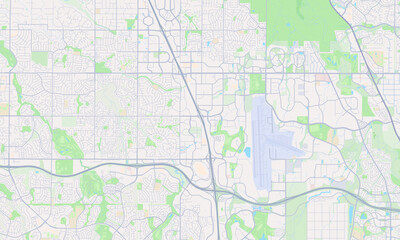 Fototapeta na wymiar Centennial Colorado Map, Detailed Map of Centennial Colorado