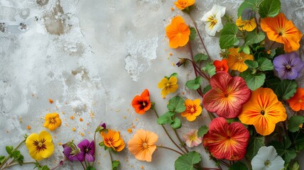Edible Flowers Apartment Gardening Flat Lay


