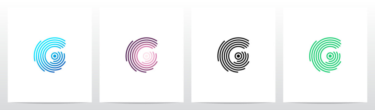 Concentric Circles Ripples Signal Letter Logo Design G