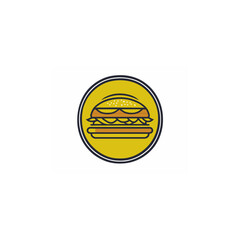Burgers fresh and tasty design premium logo