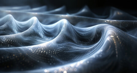 Closeup of circular patterns in motion mimicking the swirling movement of particles in a highenergy environment.