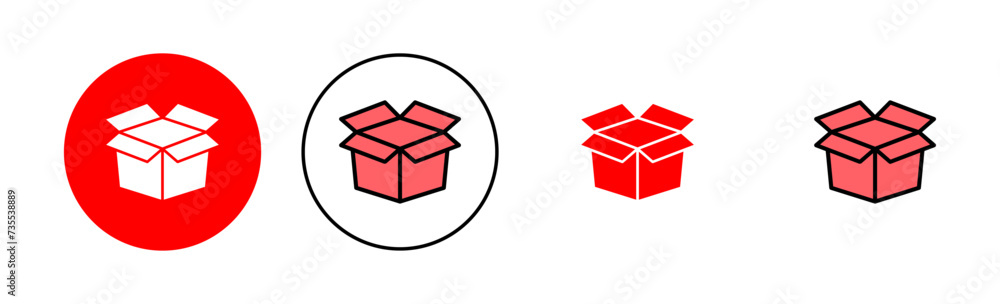 Wall mural Box icon set illustration. box sign and symbol, parcel, package