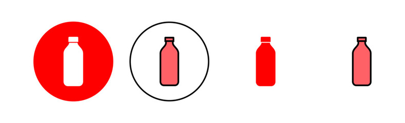 Bottle icon set illustration. bottle sign and symbol