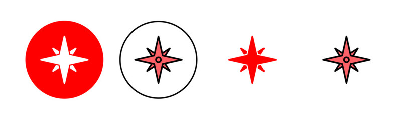 Compass icon set illustration. arrow compass icon sign and symbol - obrazy, fototapety, plakaty