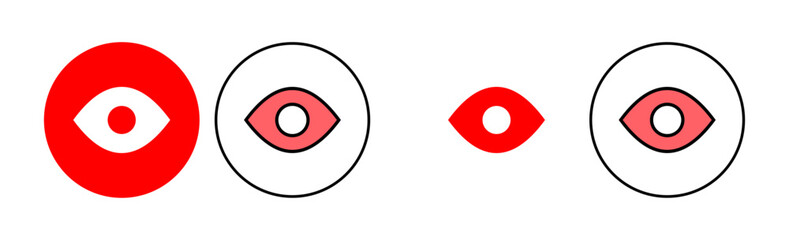 Eye icon set illustration. Eye sign and symbol. Look and Vision icon.