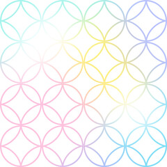 Fototapeta premium Japanese geometric pattern, colorful seamless pattern with circles transparency PNG