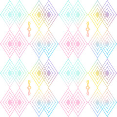 seamless pattern diamond shape in multicolor transparent PNG, Tribal Design Illustrations