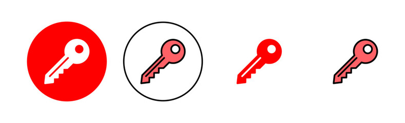 Key icon set illustration. Key sign and symbol.