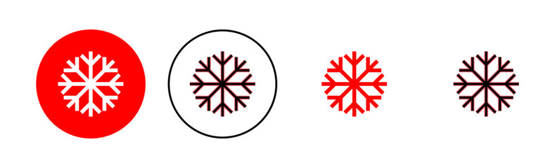 Snow icon set illustration. snowflake sign and symbol